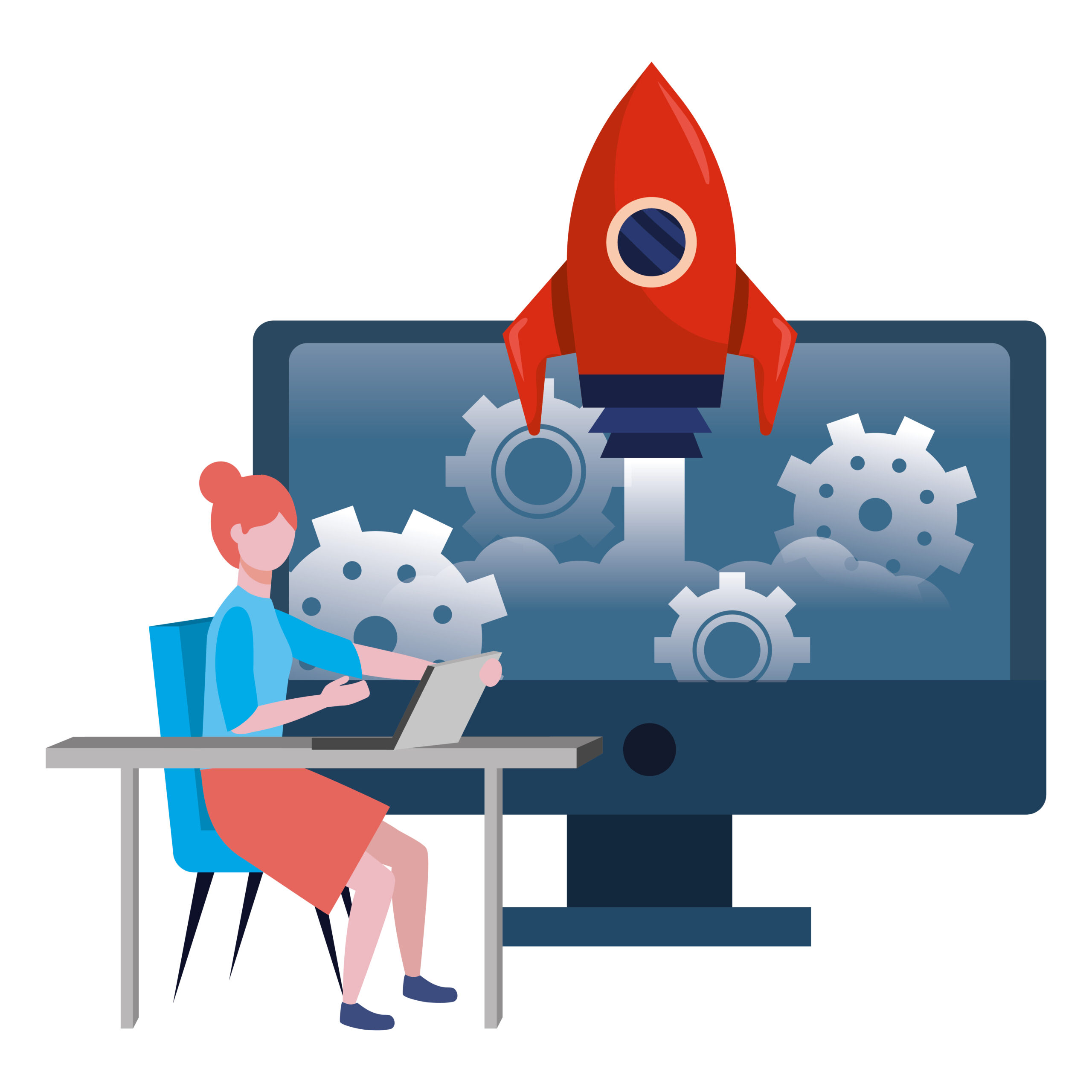 Businesswoman design, Woman business management corporate job occupation and worker theme Vector illustration